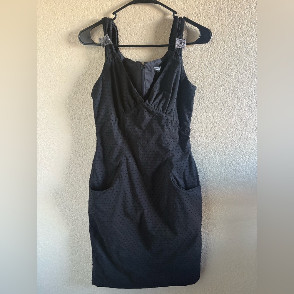 Betsey Johnson Black Sleeveless Mini Dress